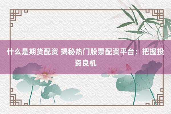 什么是期货配资 揭秘热门股票配资平台：把握投资良机