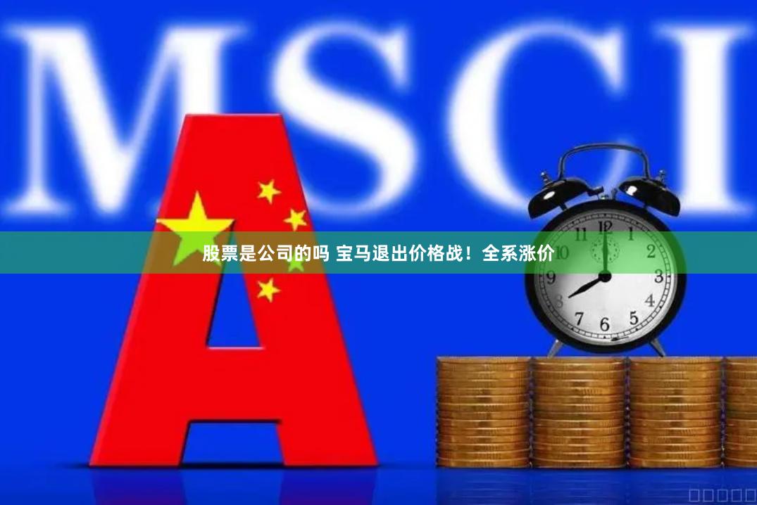 股票是公司的吗 宝马退出价格战！全系涨价