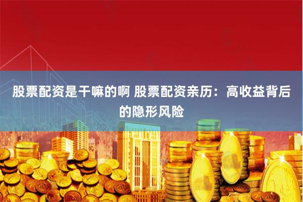 股票配资是干嘛的啊 股票配资亲历：高收益背后的隐形风险